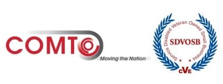 DBE Certified — Disadvantaged Business Enterprise, COMTO Moving the Nation, SDVOSB — Service Disabled Veteran Owned Small Business